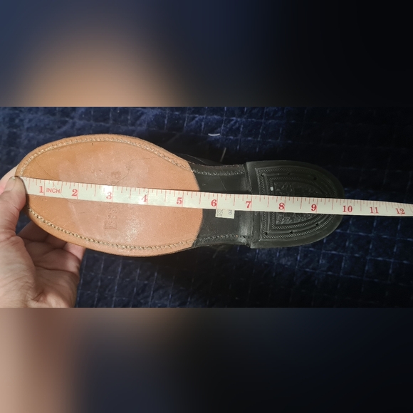 Boulet Women’s Leather Cowboy Kiltie Western Packer Biltrite sole boots black 5 - Picture 12 of 13